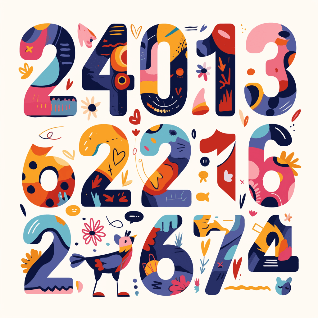 Geo Number Harbor original repeating artwork