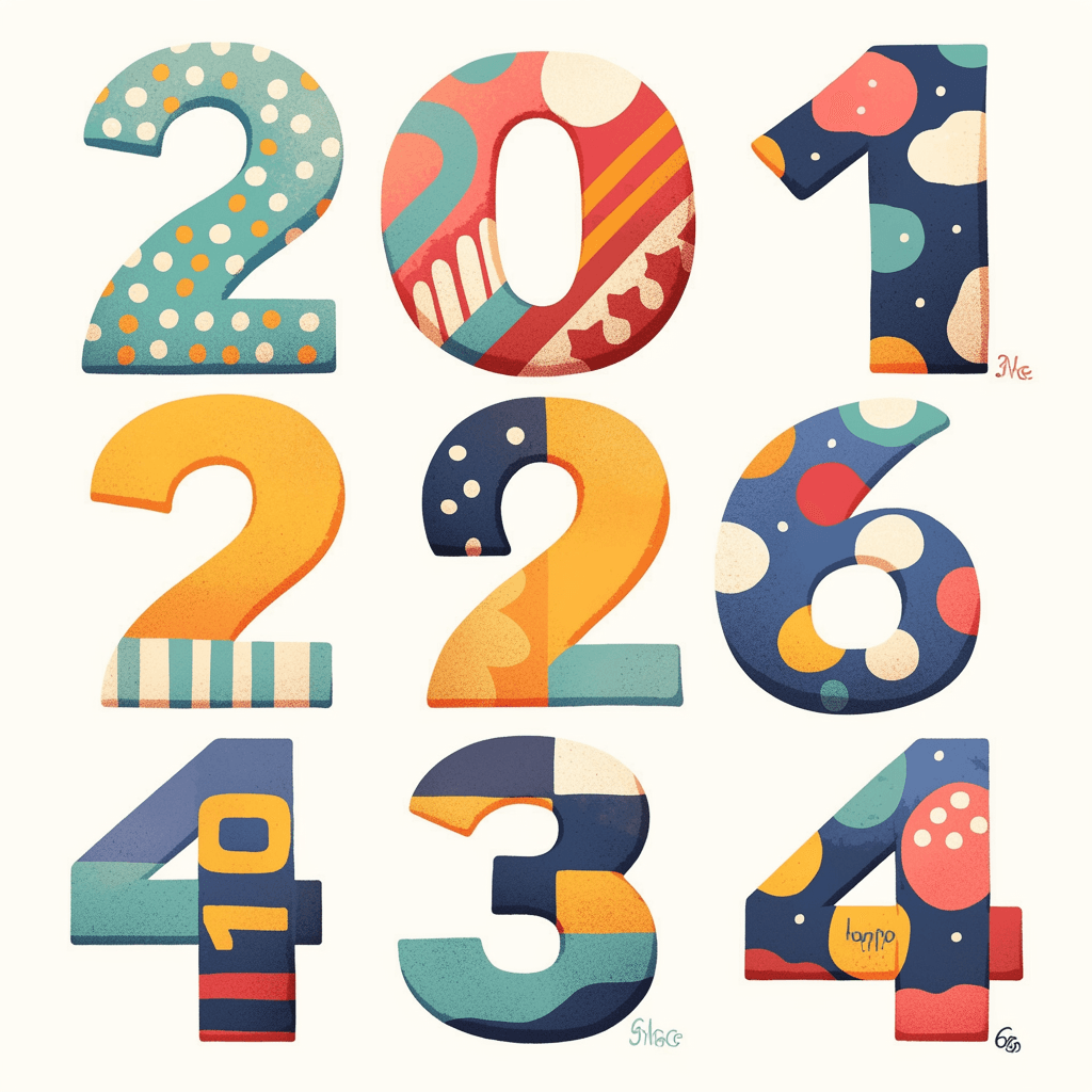 Geo Number 310 original repeating artwork