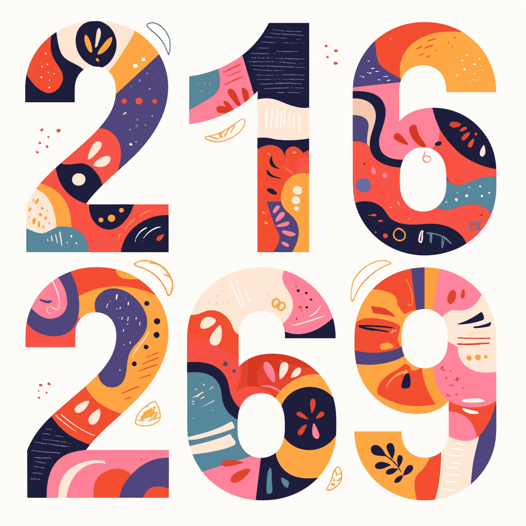 Geo Number 352 original repeating artwork
