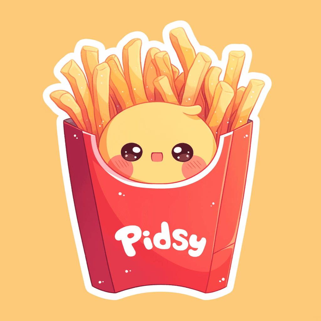 Fries Squad original repeating artwork