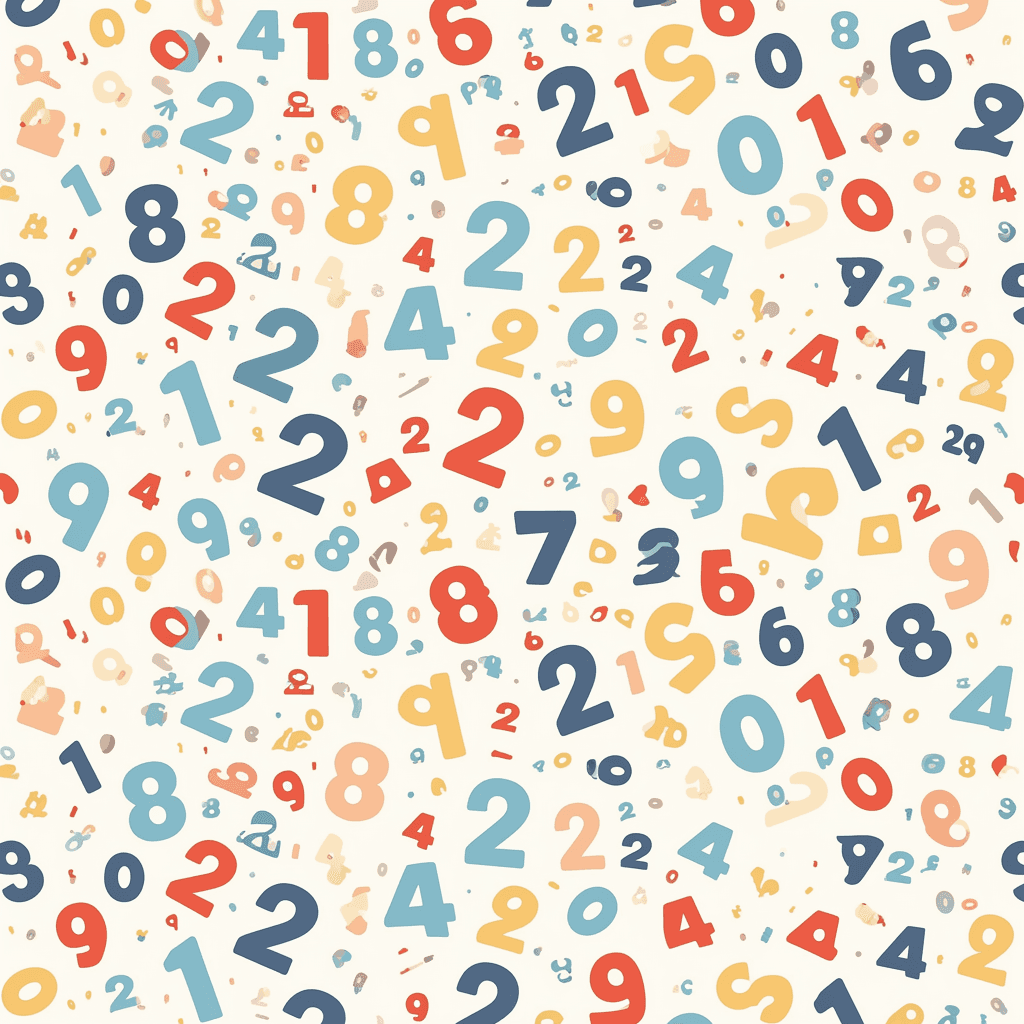 Geo Number 306 original repeating artwork