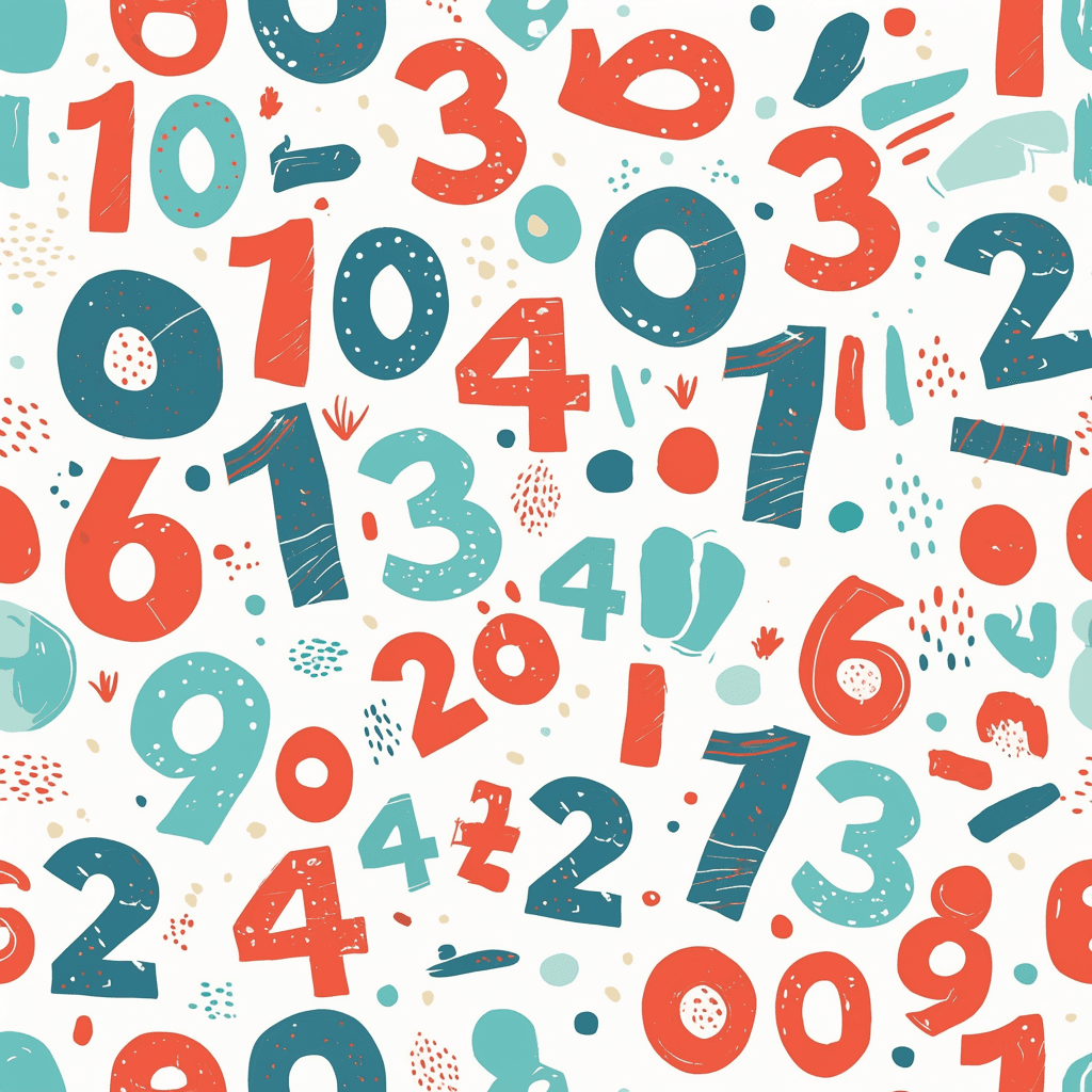 Geo Number Fair original repeating artwork
