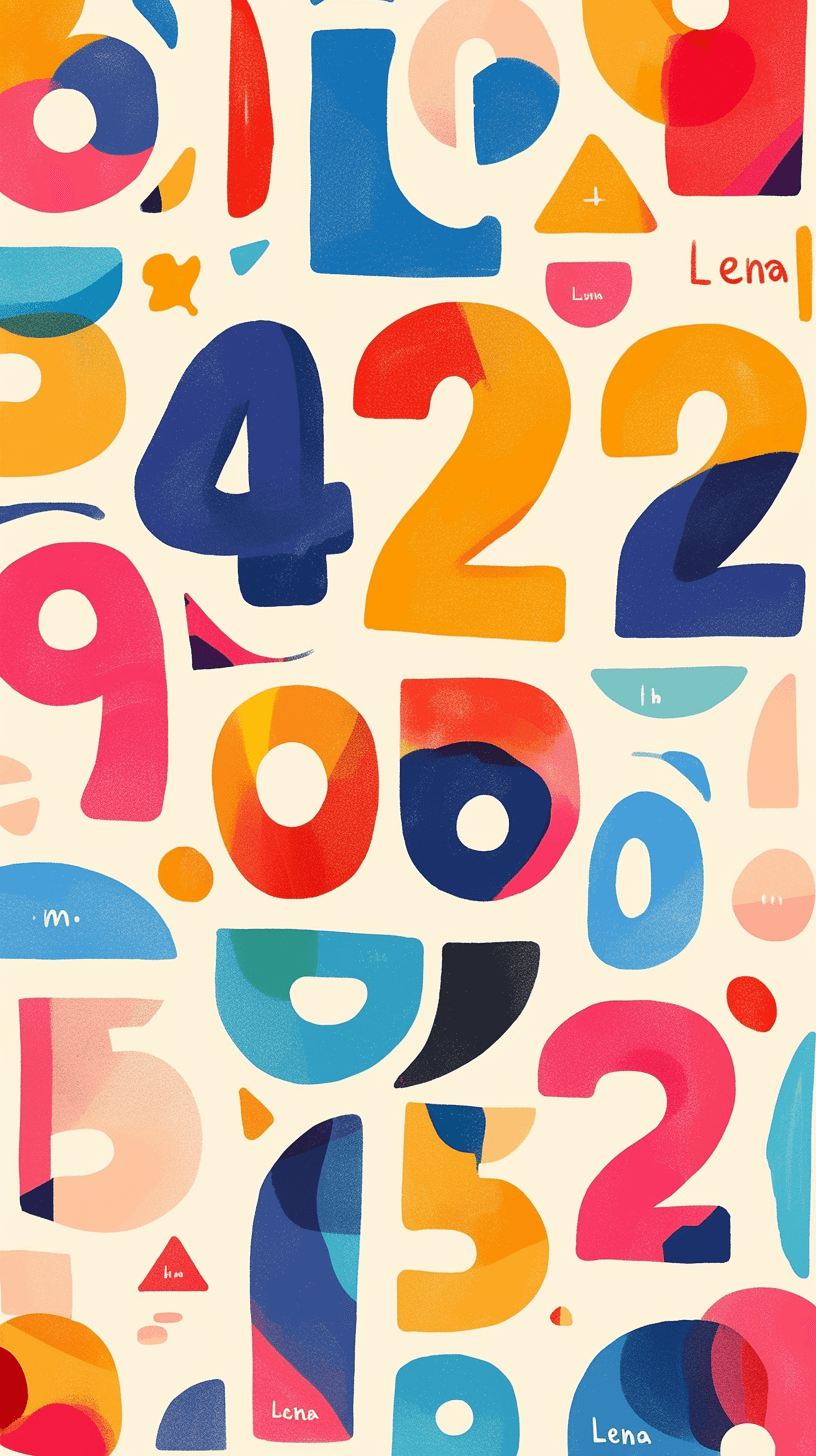 Geo Number 266 original repeating artwork