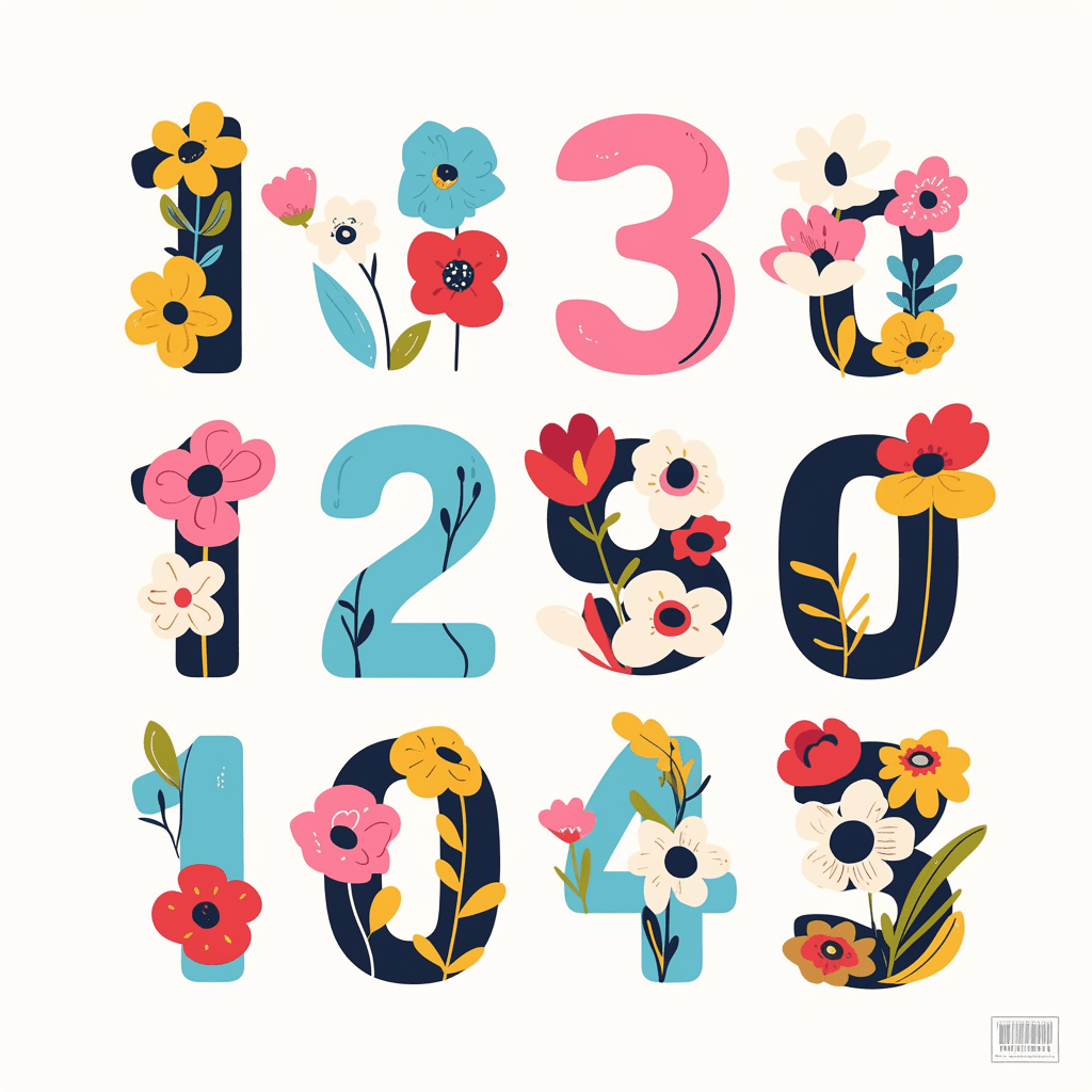 Geo Number 227 original repeating artwork