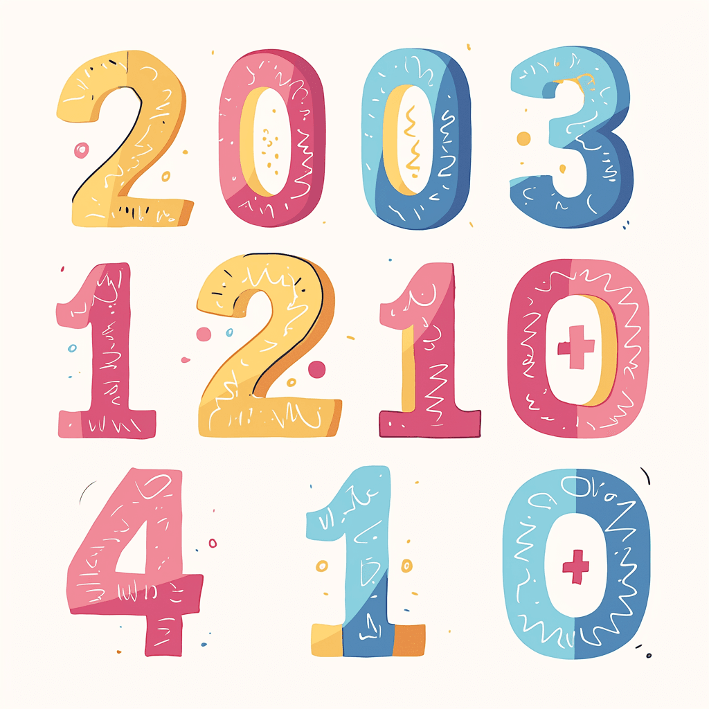 Geo Number 208 original repeating artwork