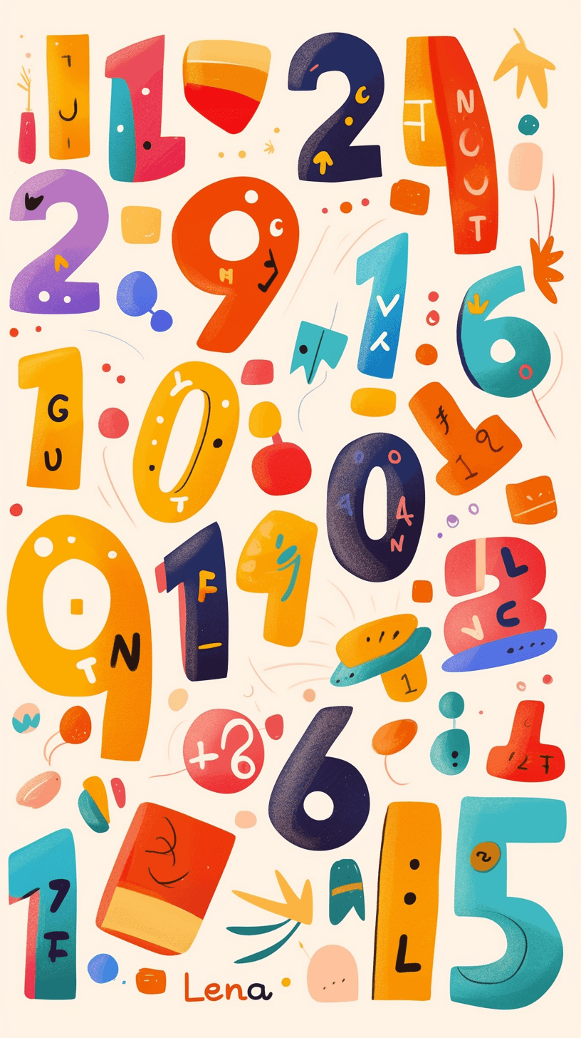 Geo Number 374 original repeating artwork