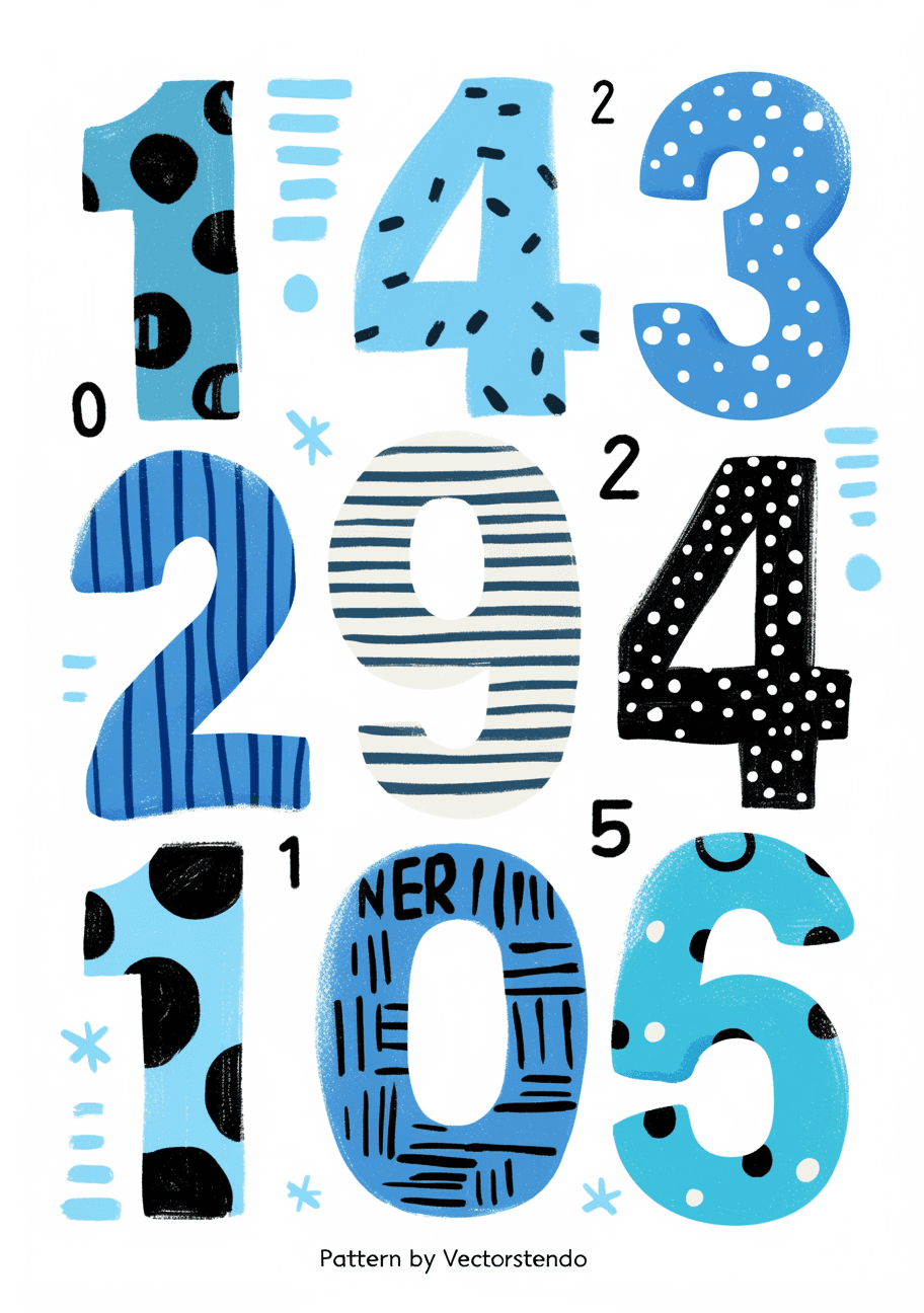 Geo Number 282 original repeating artwork