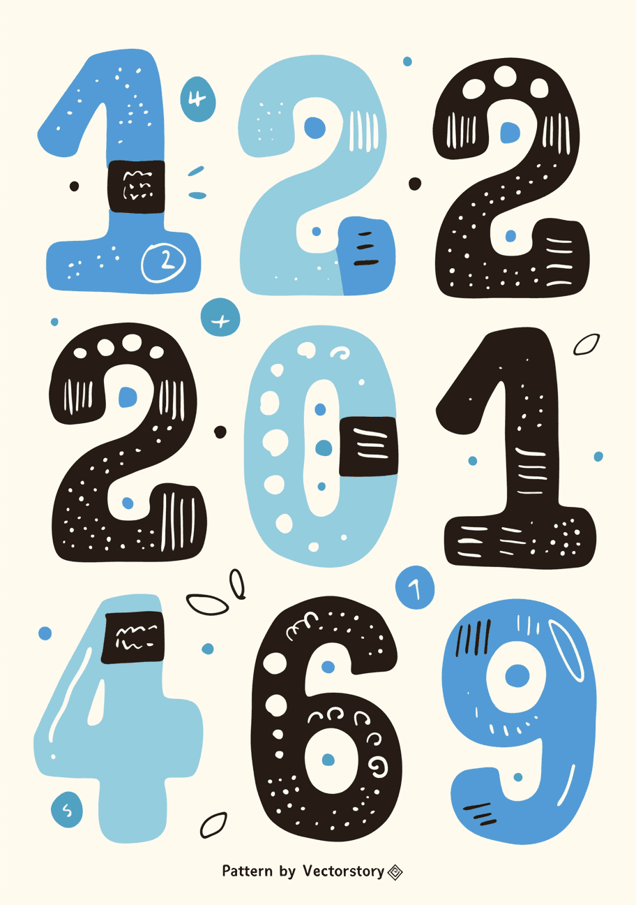 Geo Number 567 original repeating artwork
