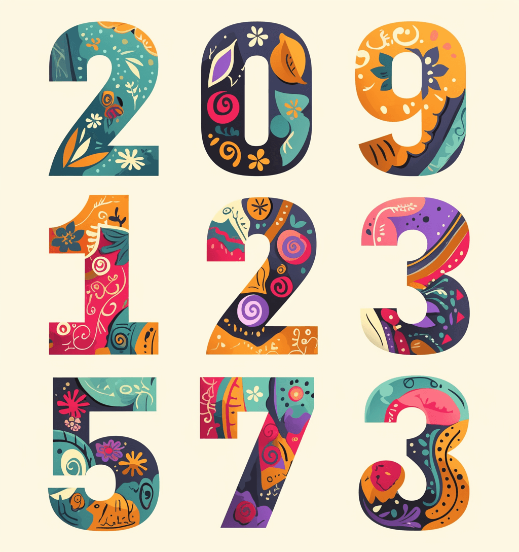Geo Number 281 original repeating artwork