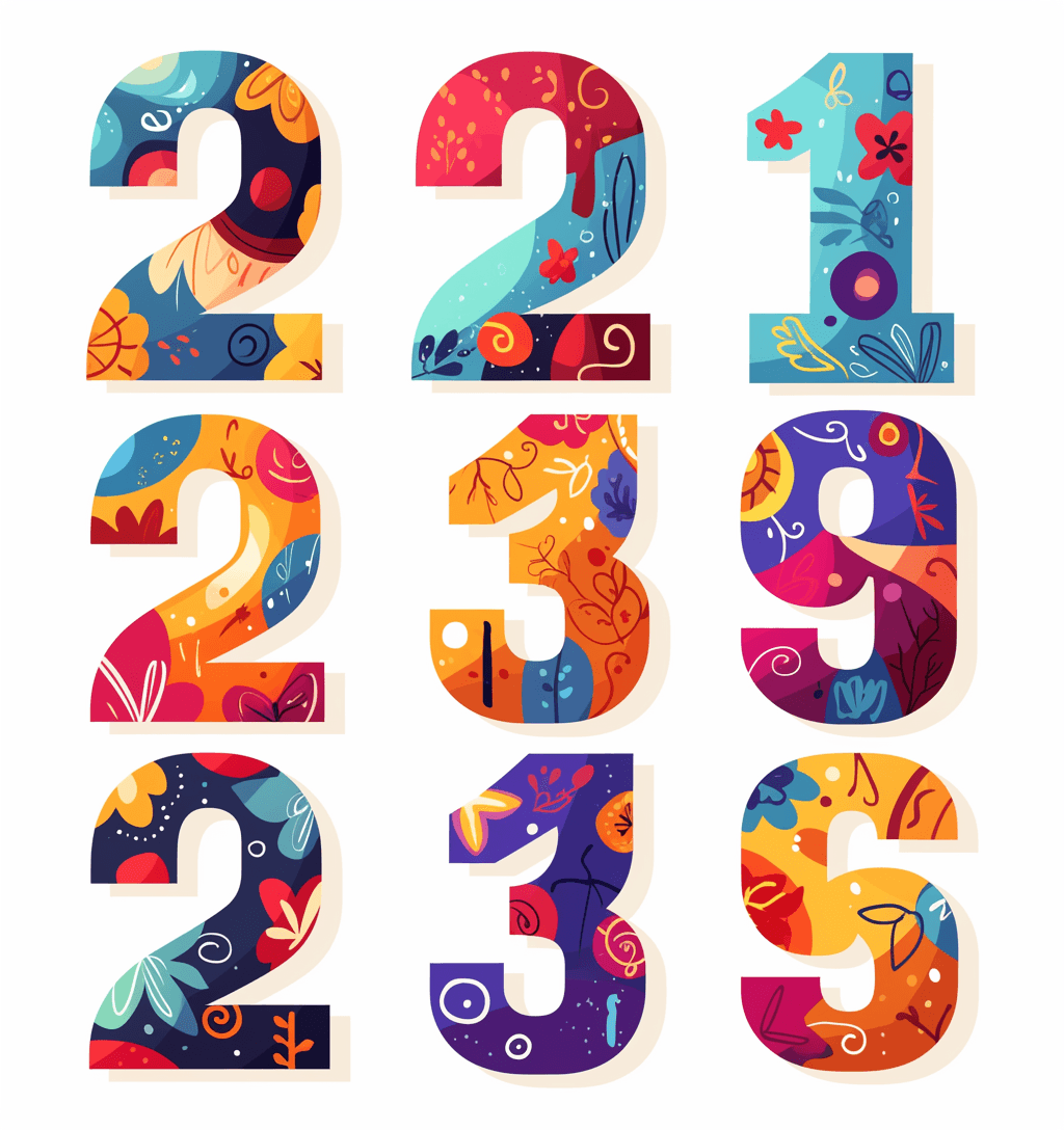 Geo Number 194 original repeating artwork