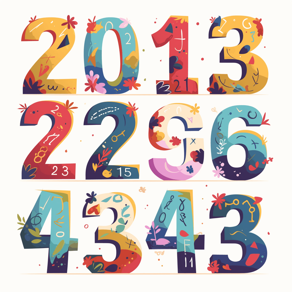 Geo Number 224 original repeating artwork