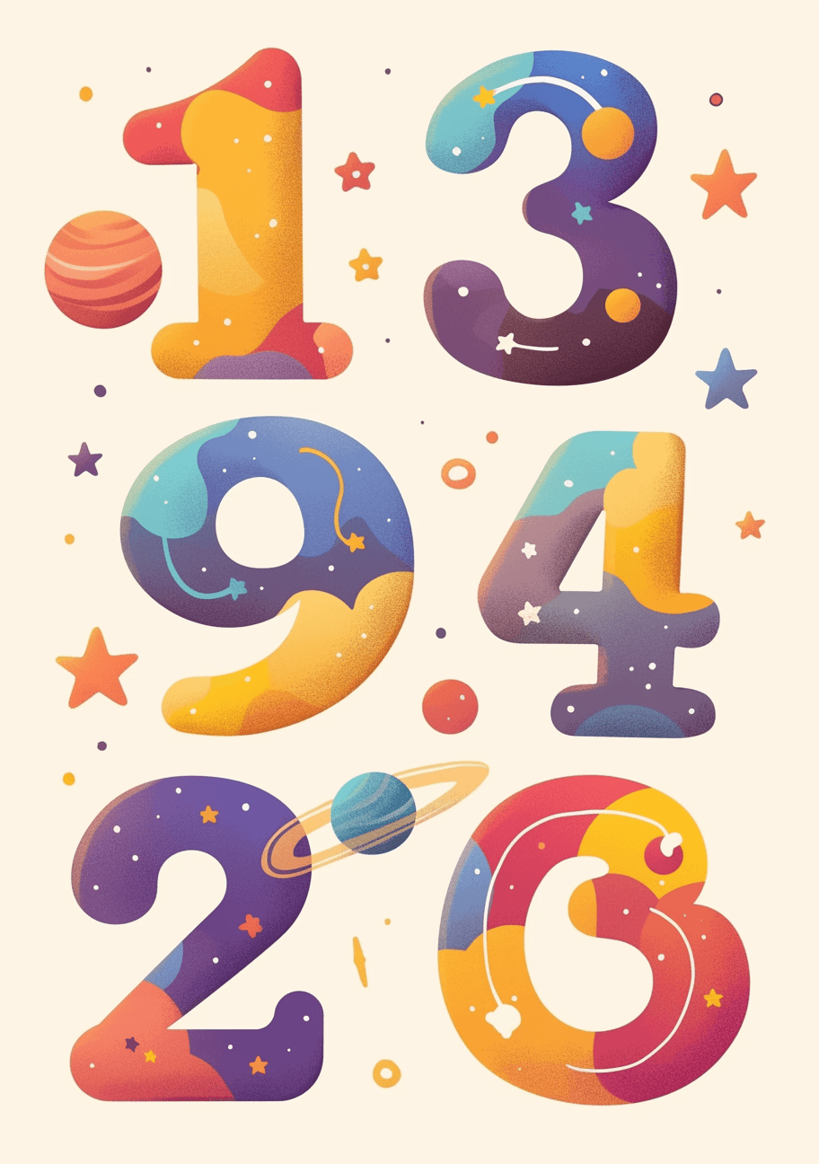 Geo Number 302 original repeating artwork