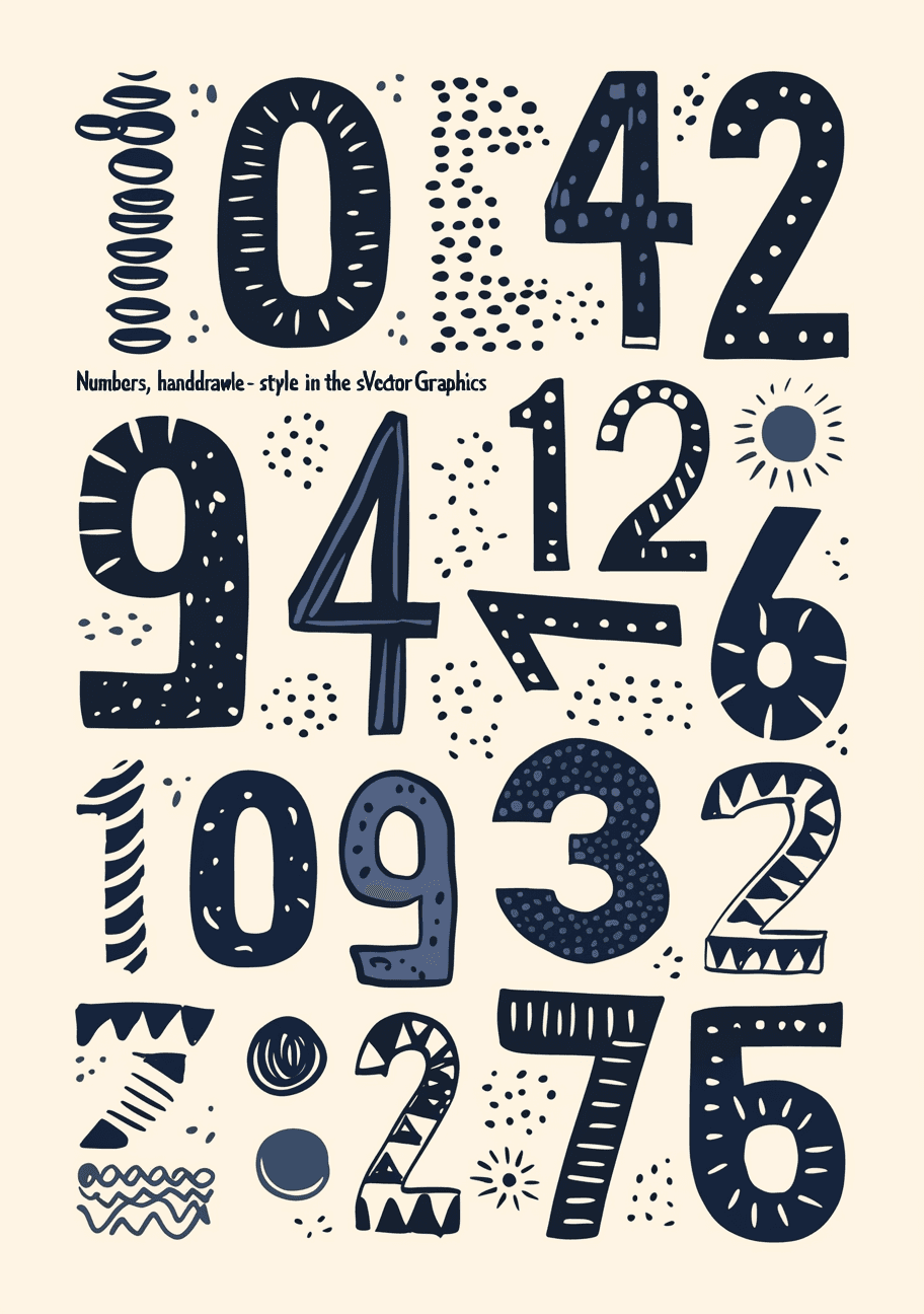 Geo Number 351 original repeating artwork