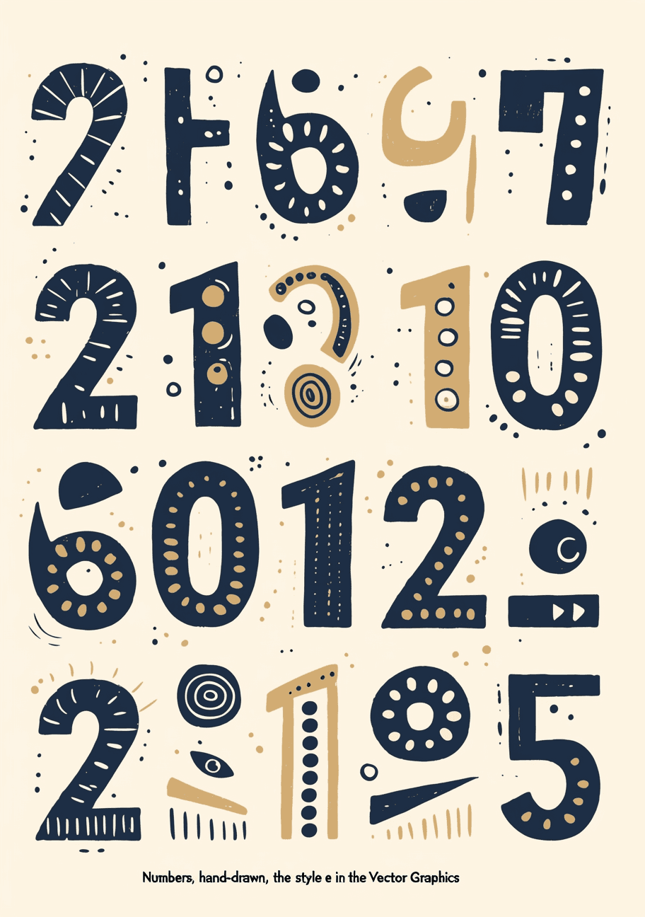 Geo Number 265 original repeating artwork