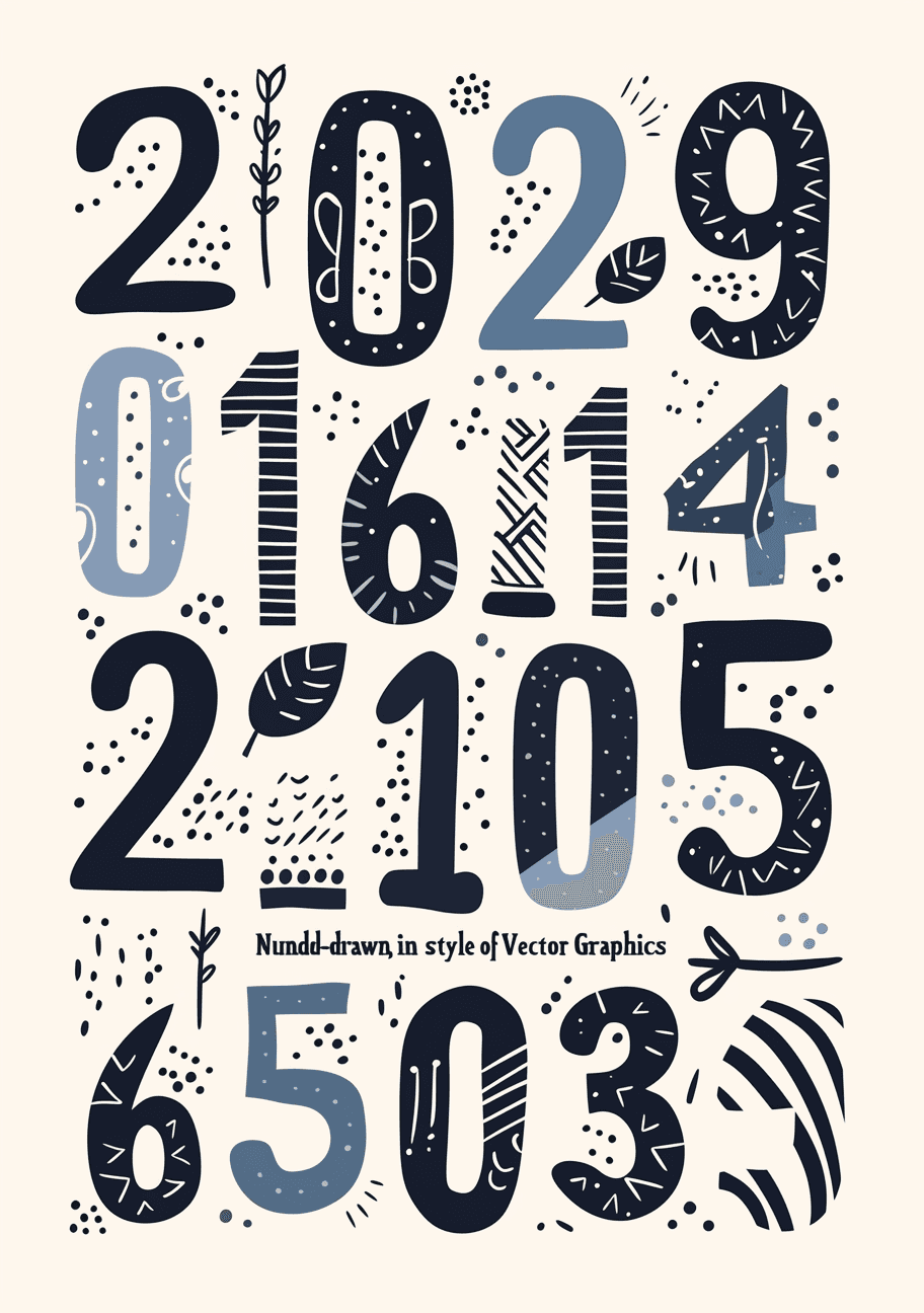 Geo Number 264 original repeating artwork