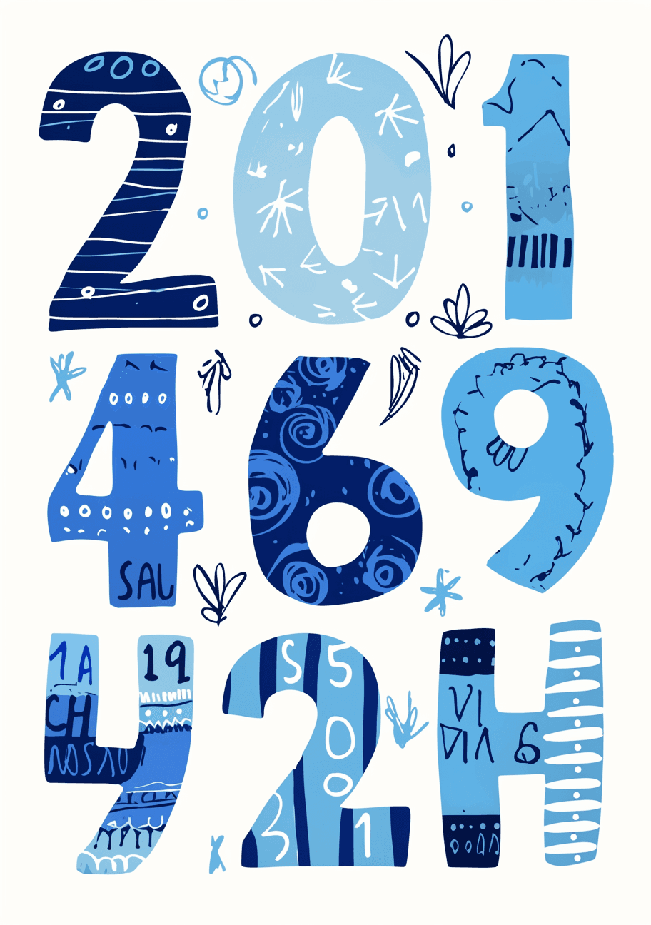 Geo Number 350 original repeating artwork