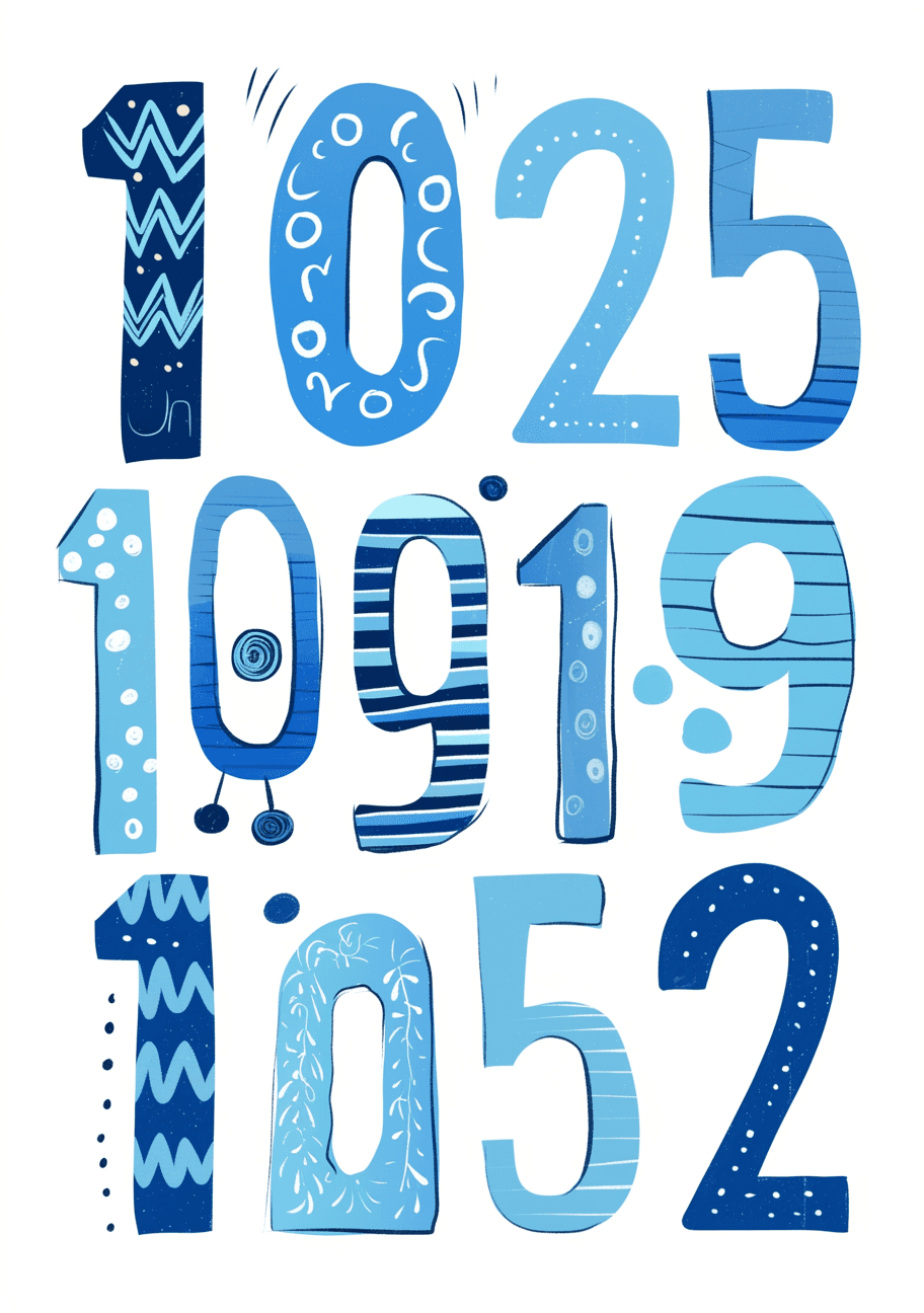 Geo Number 263 original repeating artwork