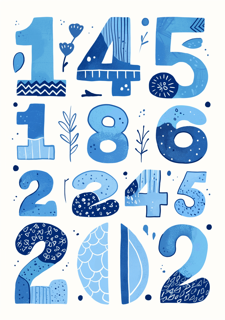 Geo Number 192 original repeating artwork
