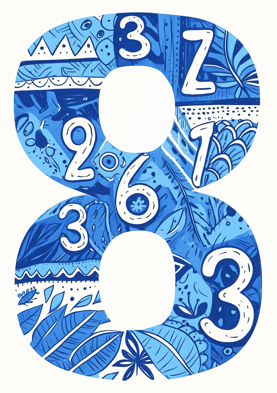 Geo Number 244 original repeating artwork