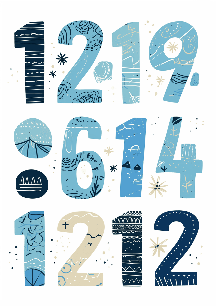 Geo Number 160 original repeating artwork