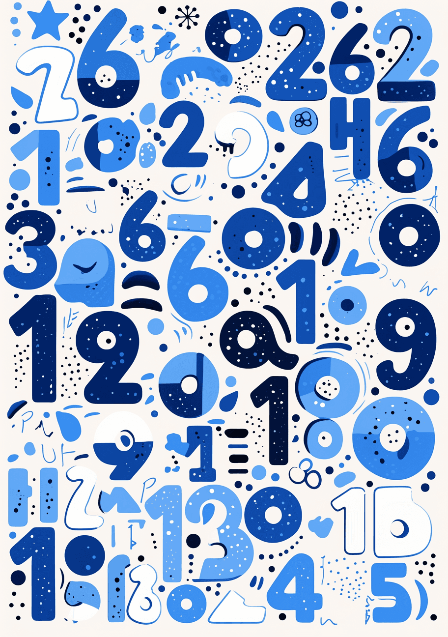 Geo Number 349 original repeating artwork