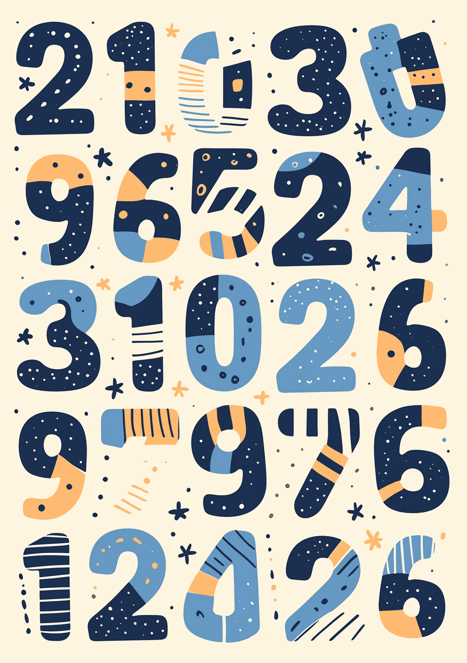 Geo Number 278 original repeating artwork