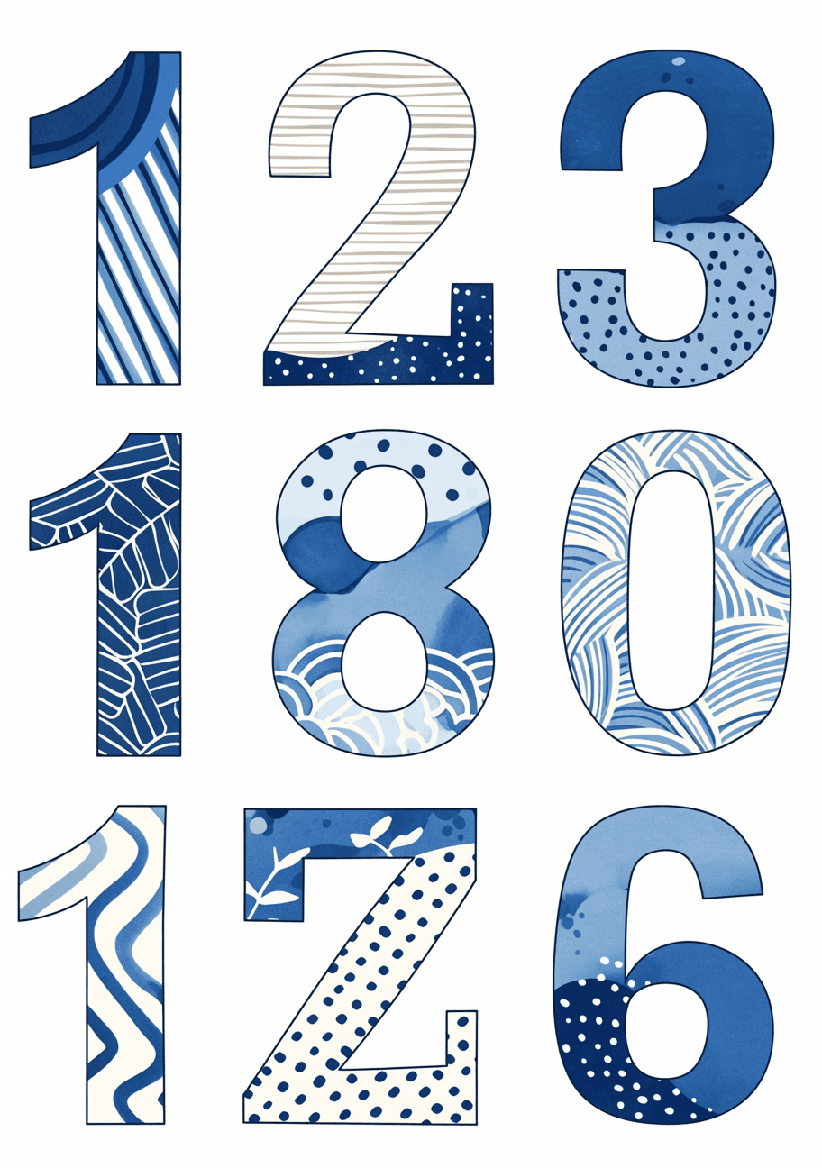 Geo Number 106 original repeating artwork