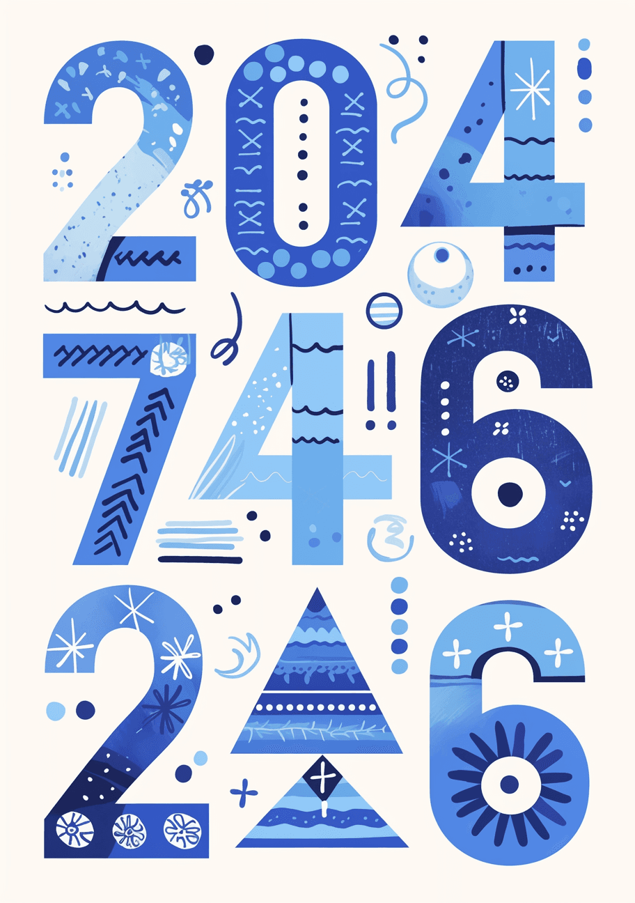 Geo Number 415 original repeating artwork