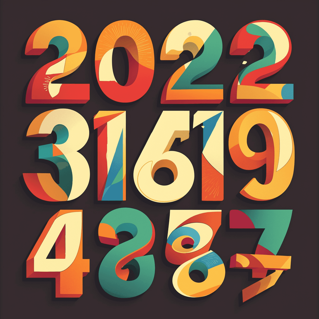 Geo Number 348 original repeating artwork