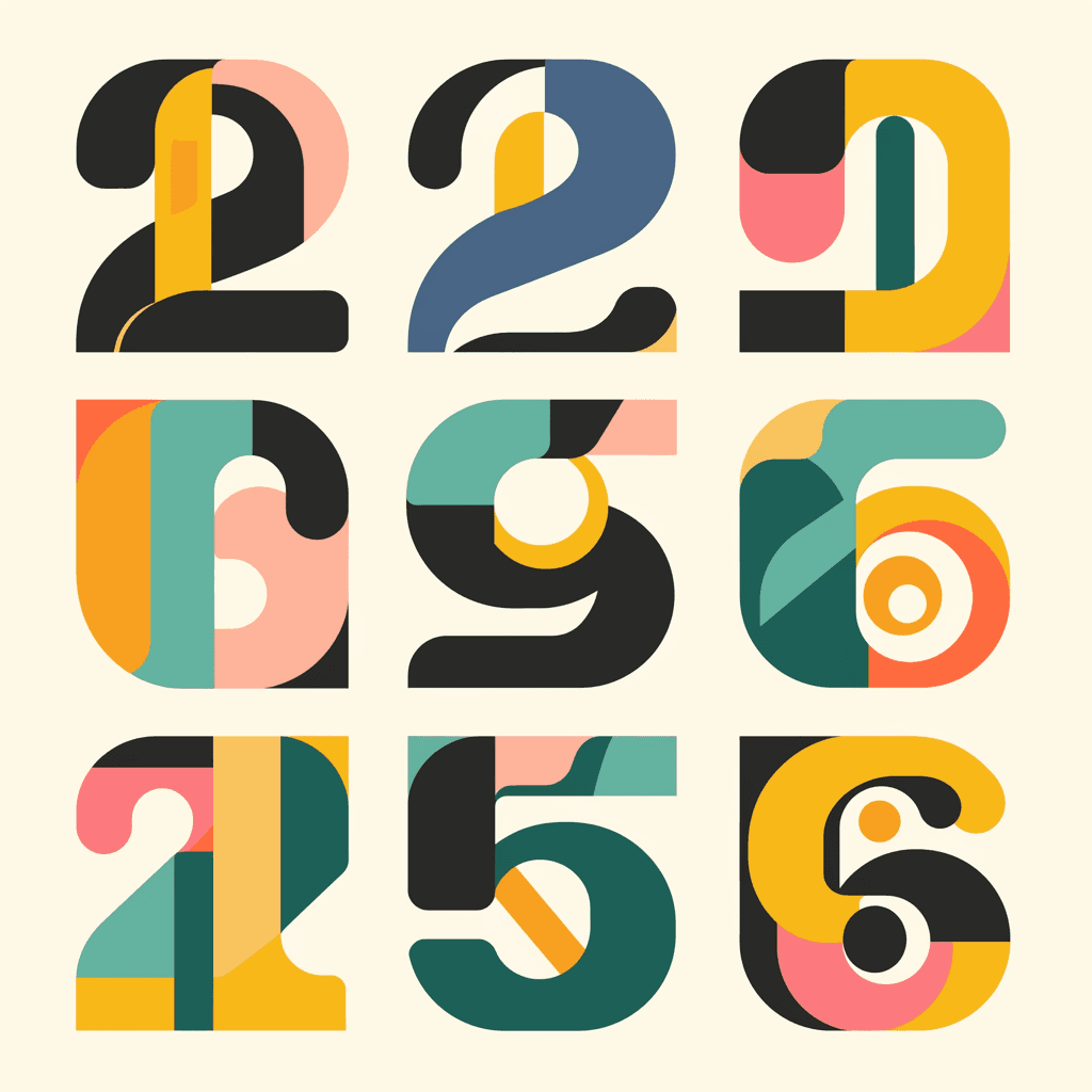 Geo Number 038 original repeating artwork