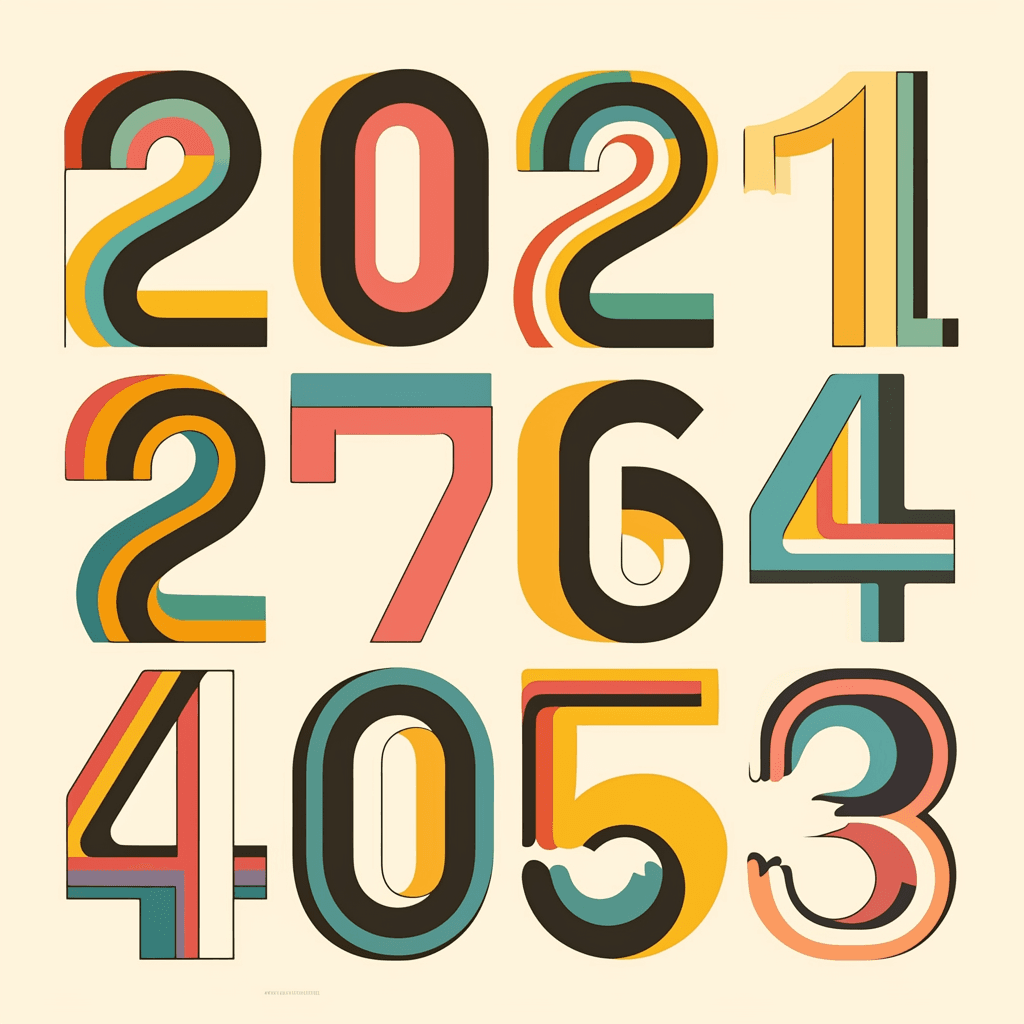 Geo Number 243 original repeating artwork