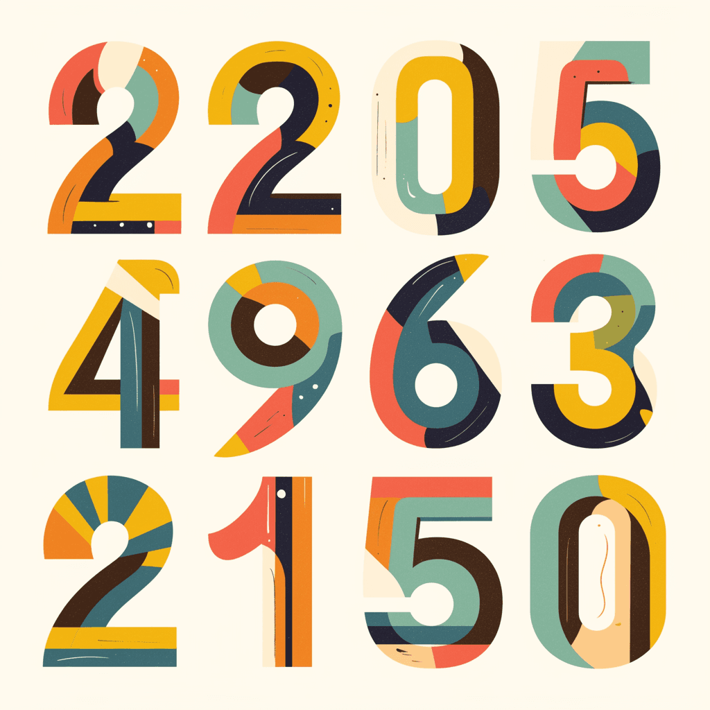 Geo Number 095 original repeating artwork