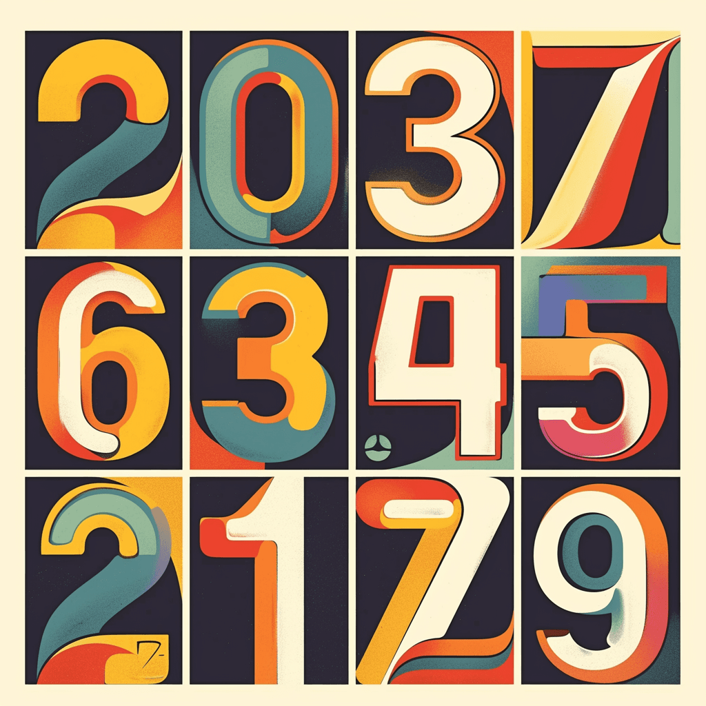 Geo Number 066 original repeating artwork