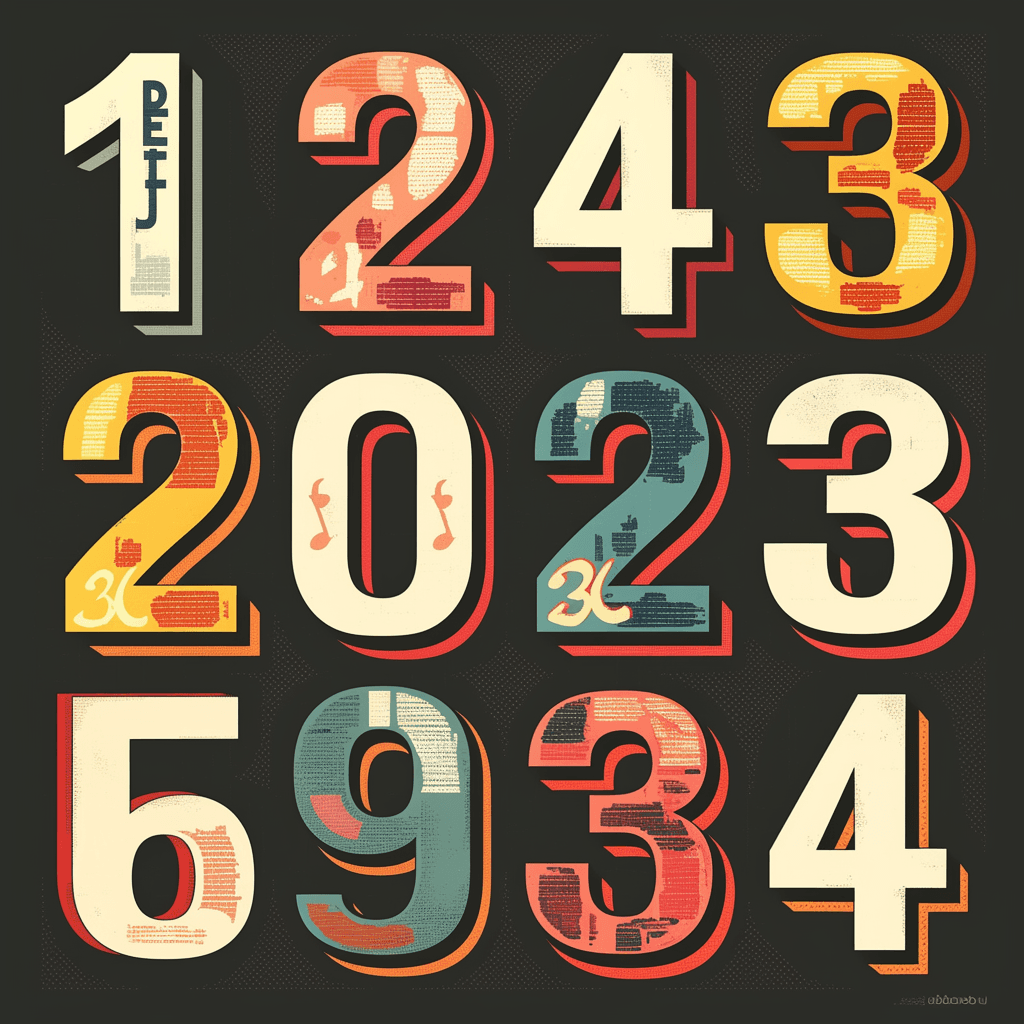 Geo Number 104 original repeating artwork
