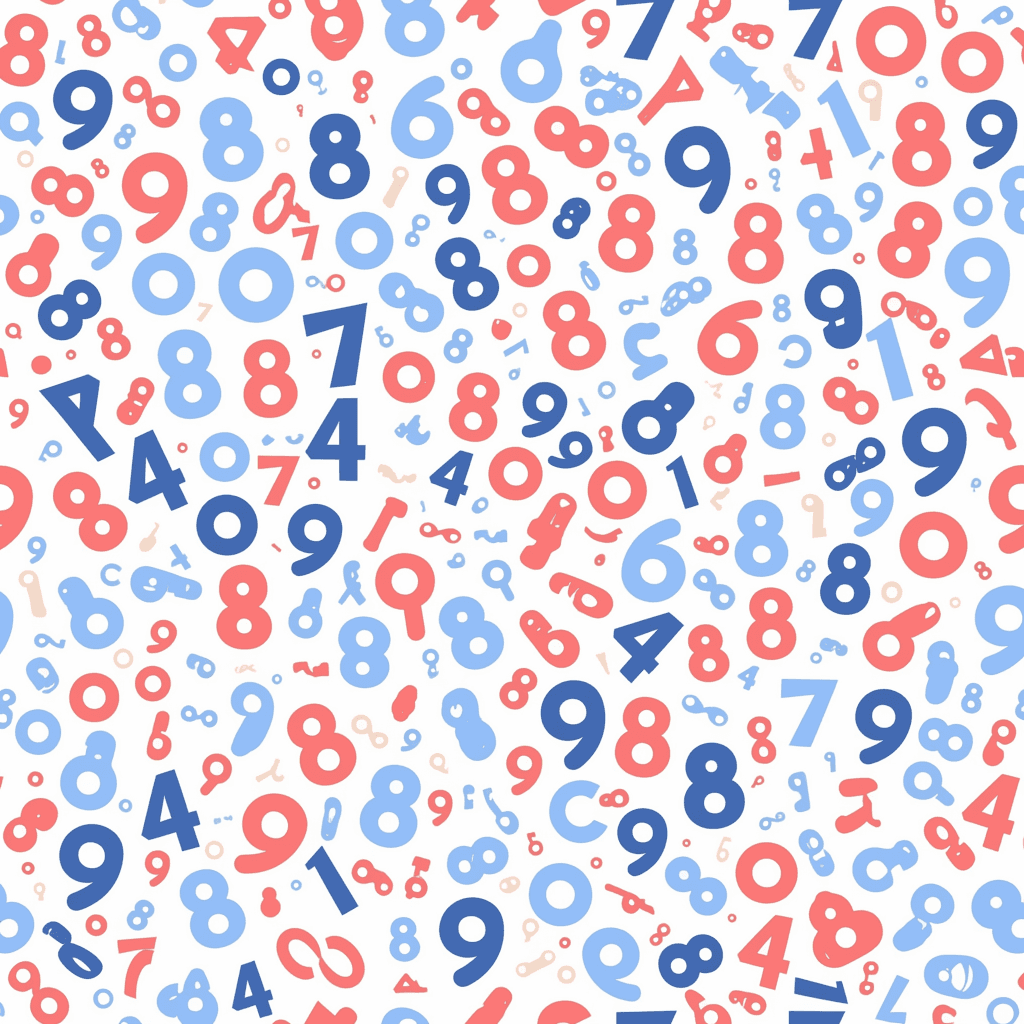 Geo Number 464 original repeating artwork