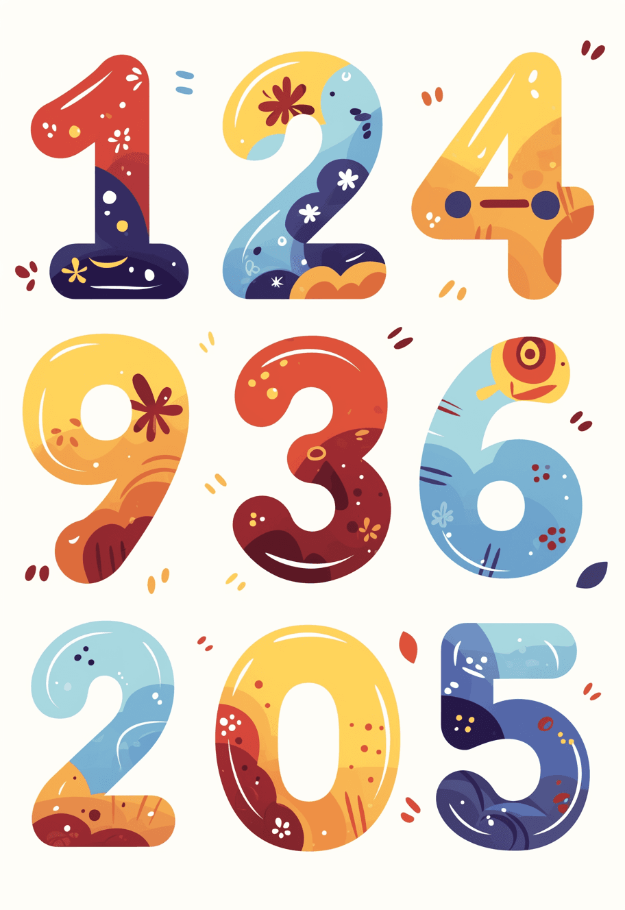 Geo Number 481 original repeating artwork