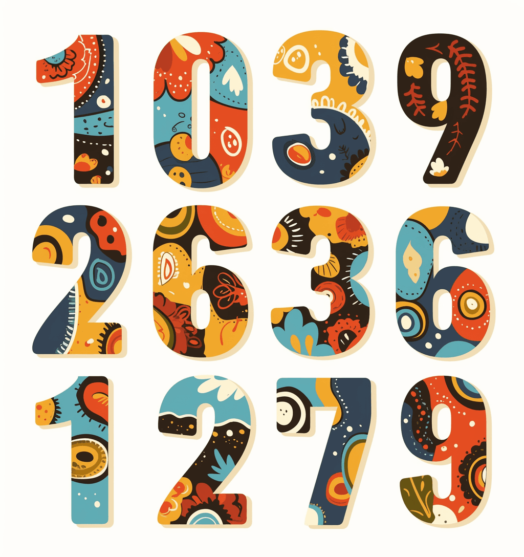 Geo Number 438 original repeating artwork