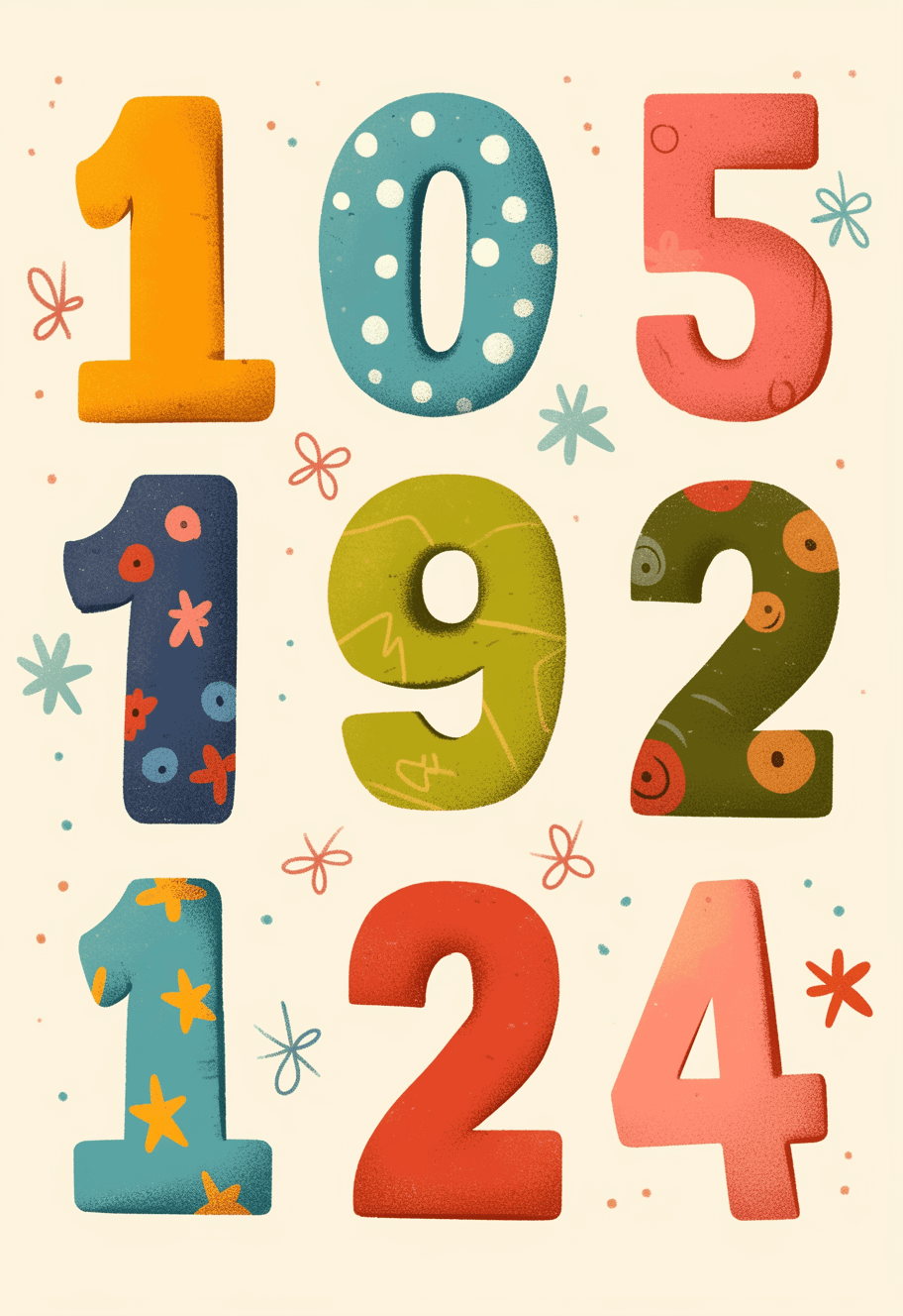 Geo Number 277 original repeating artwork
