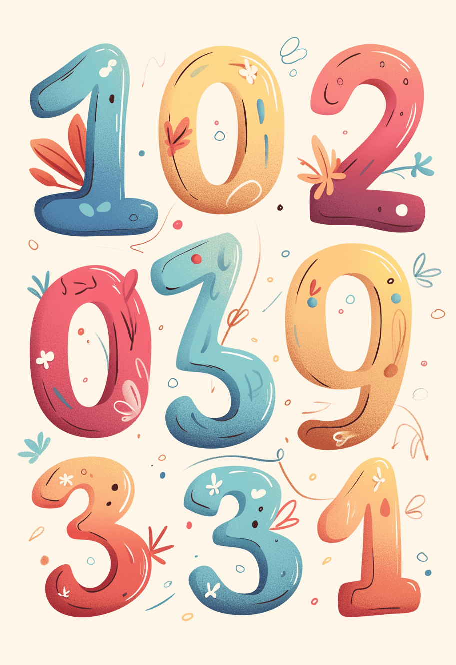 Geo Number 476 original repeating artwork