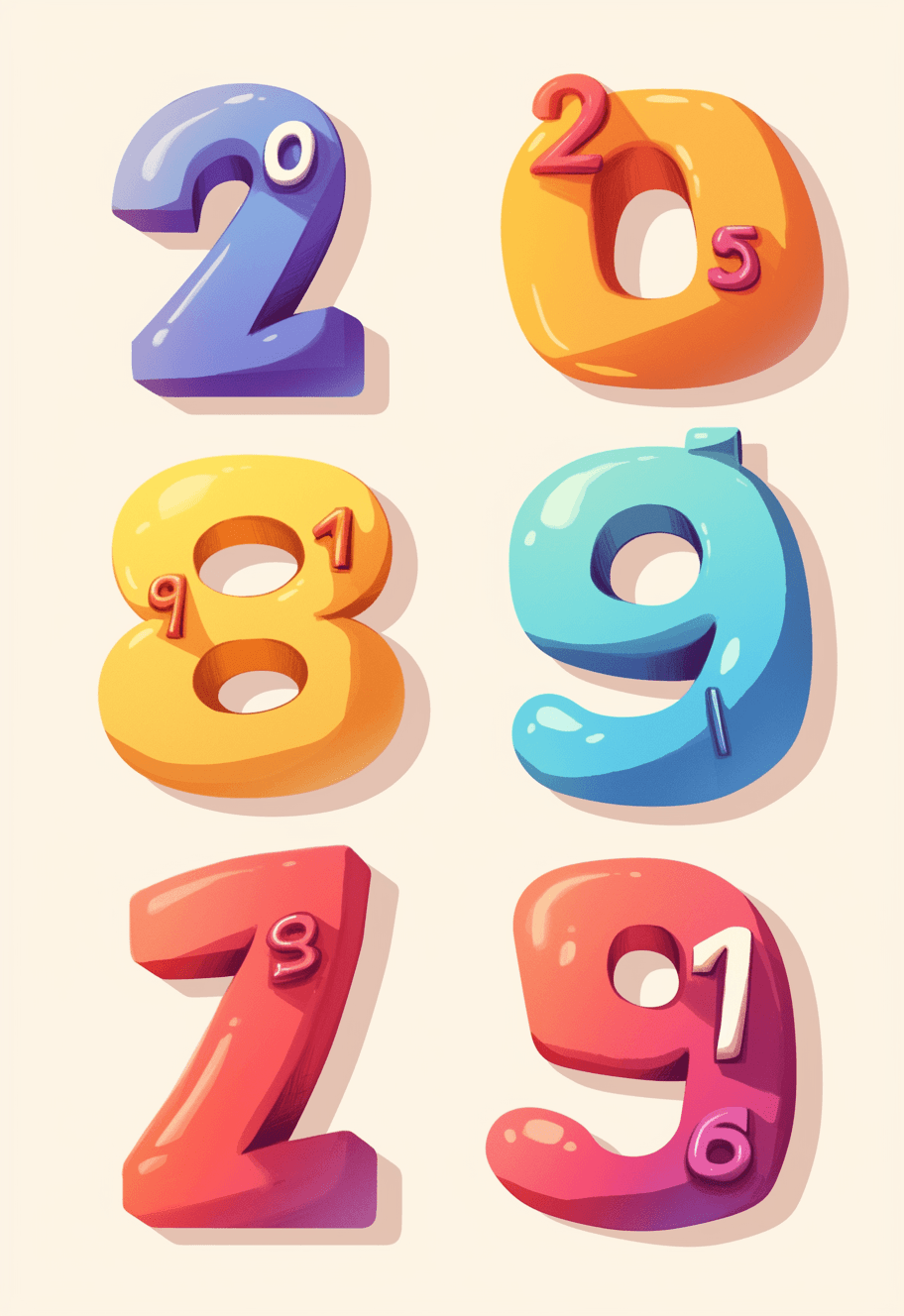 Geo Number 460 original repeating artwork