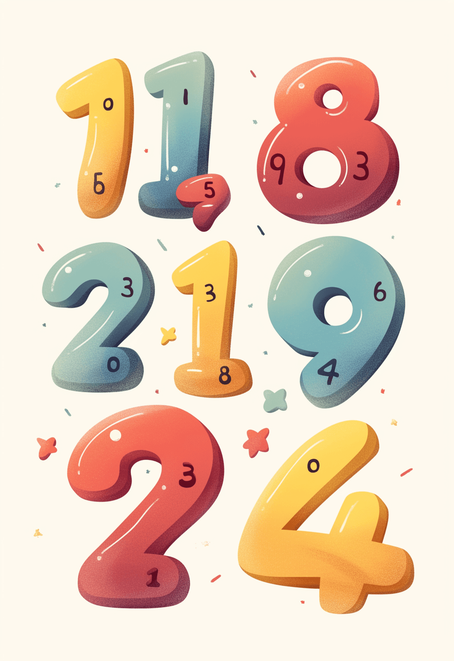 Geo Number 582 original repeating artwork