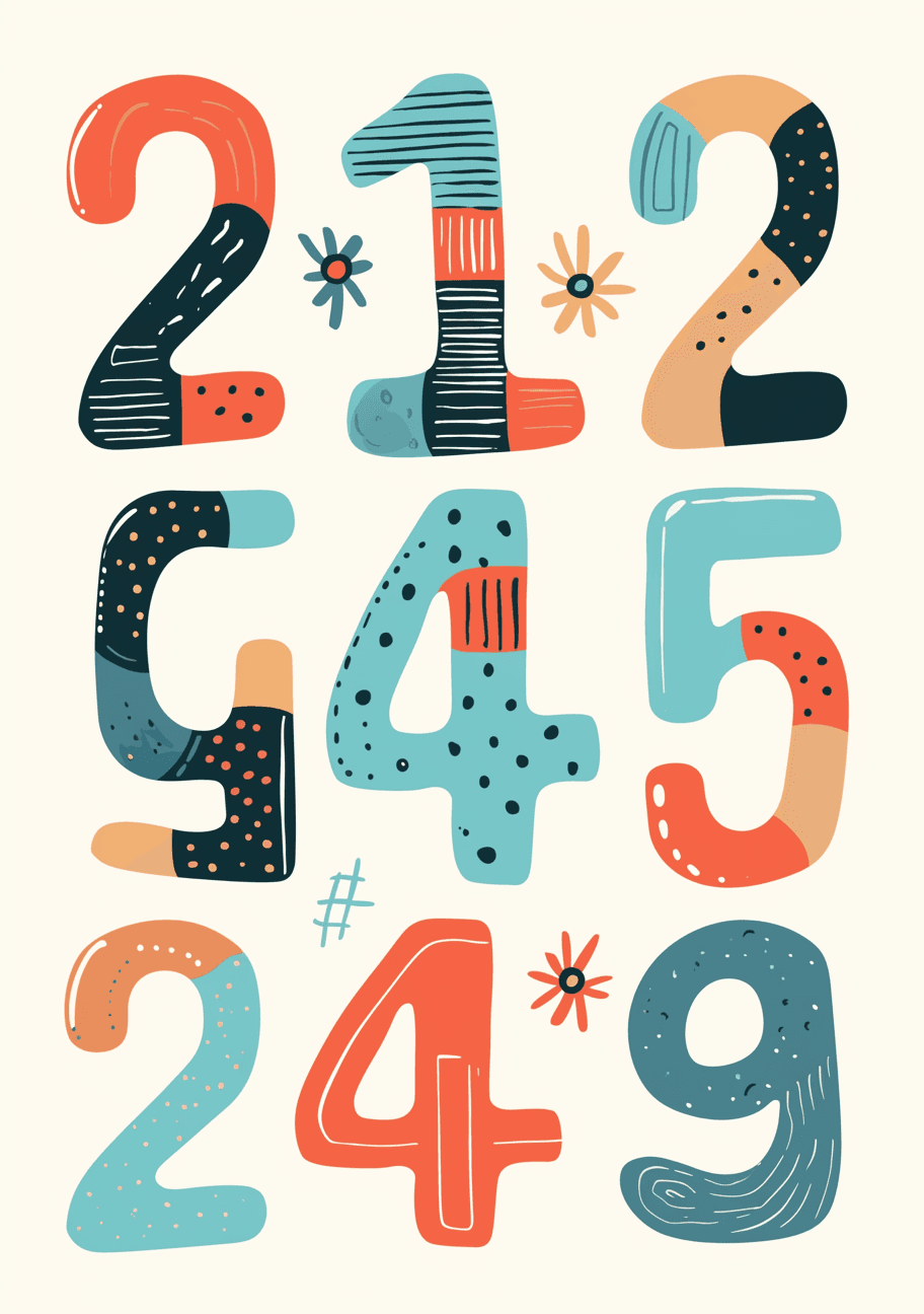 Geo Number 341 original repeating artwork