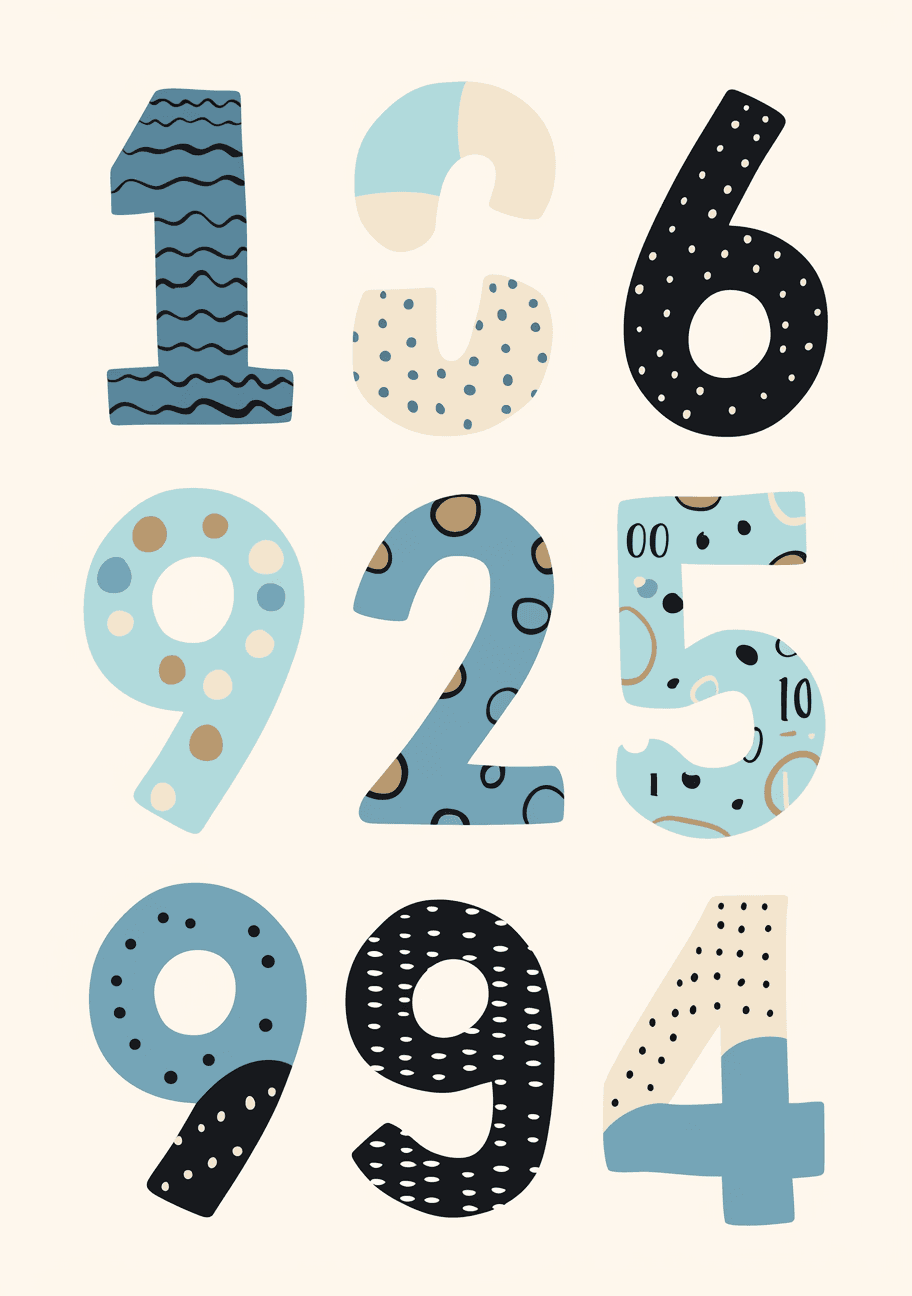 Geo Number 189 original repeating artwork