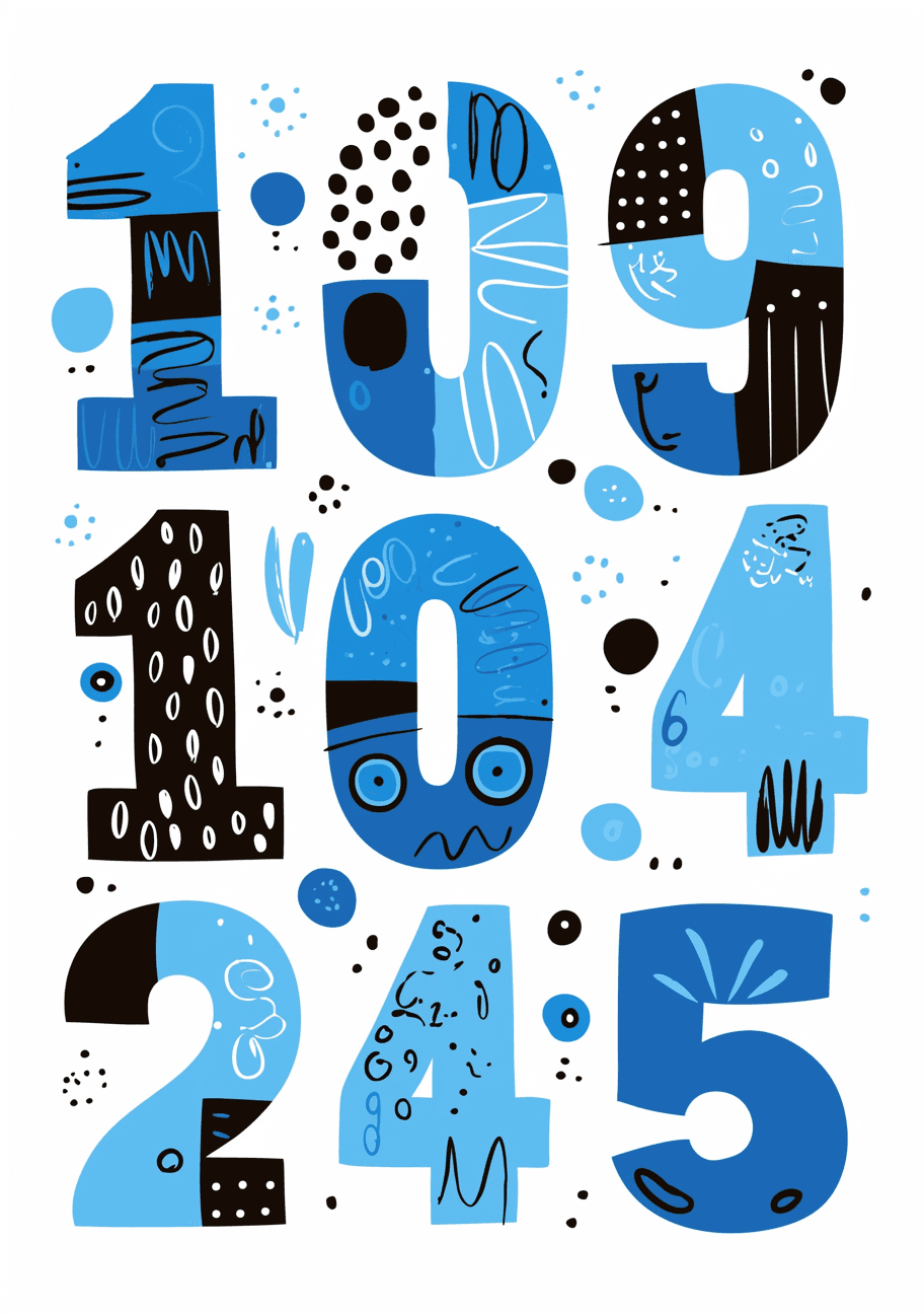 Geo Number 407 original repeating artwork