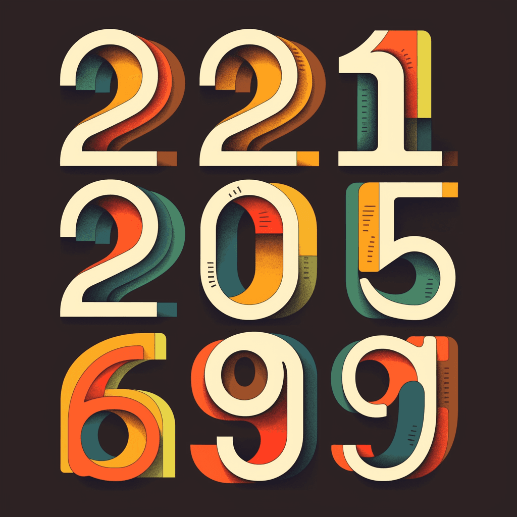 Geo Number 261 original repeating artwork