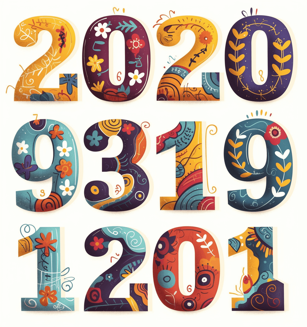 Geo Number 145 original repeating artwork