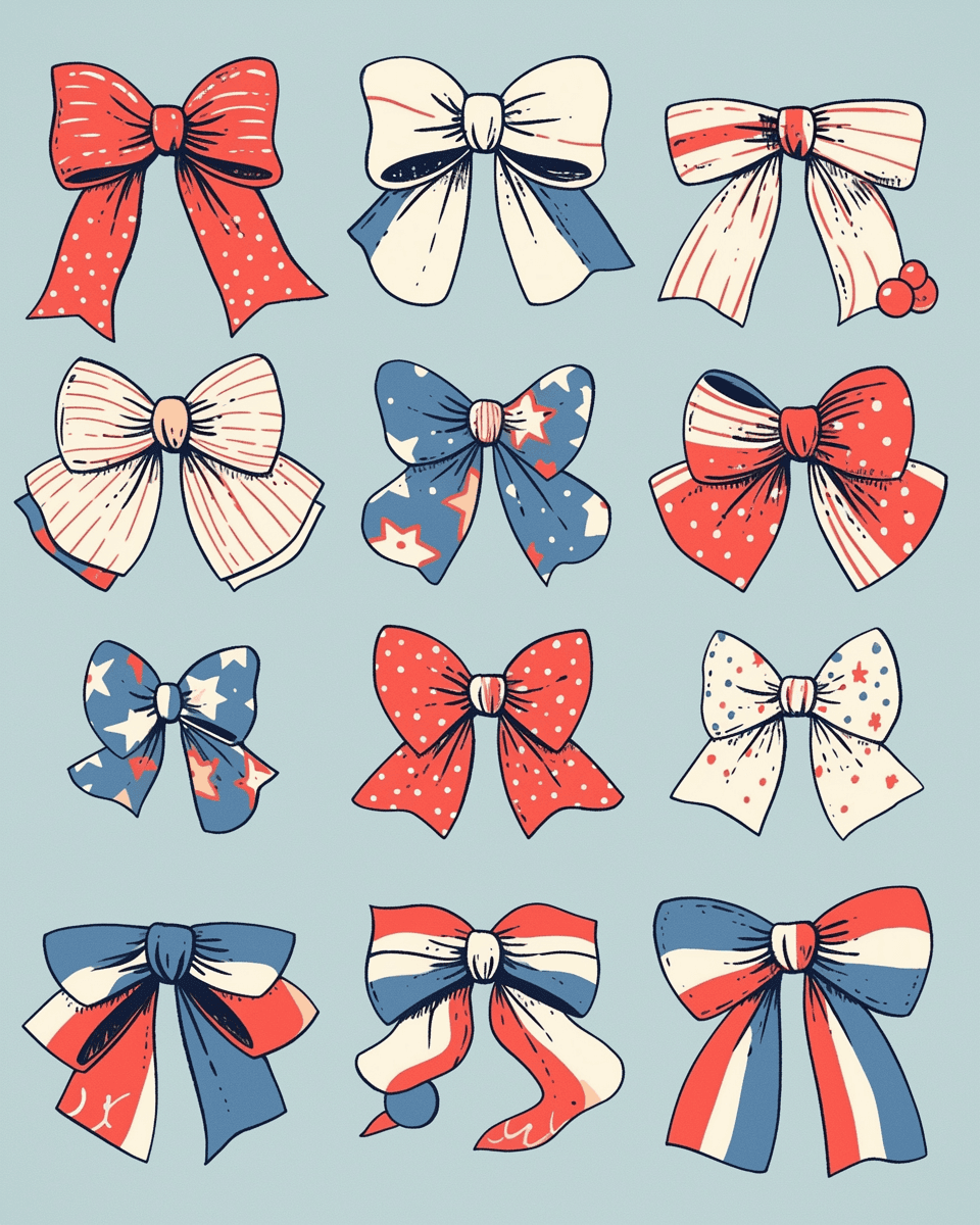 Bow Dusk original repeating artwork