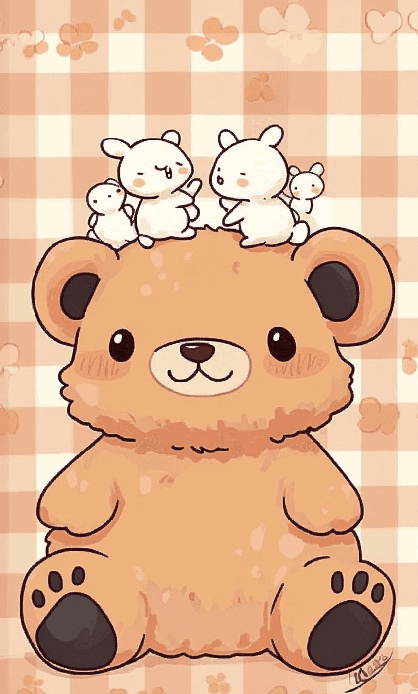 Bear Summer original repeating artwork