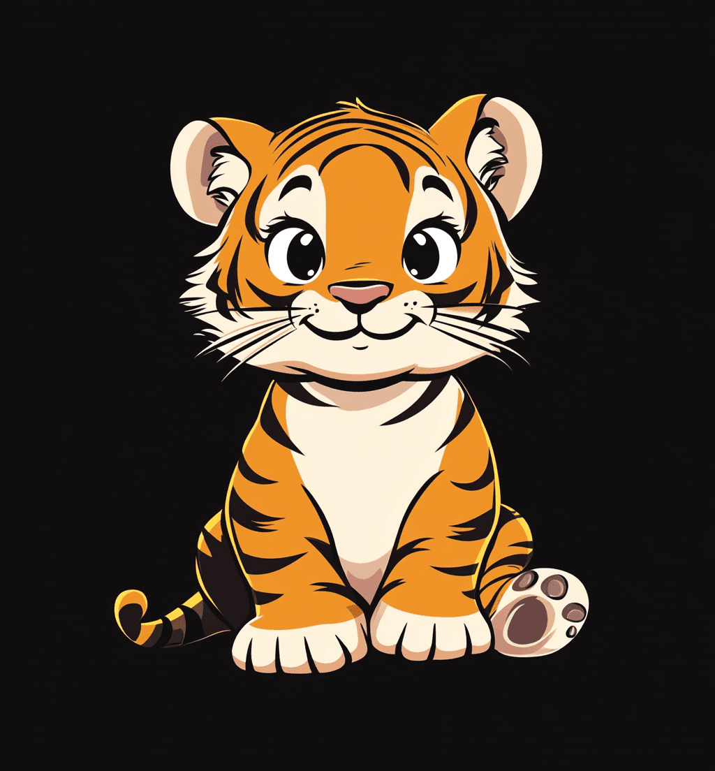 Tiger Downtown original repeating artwork