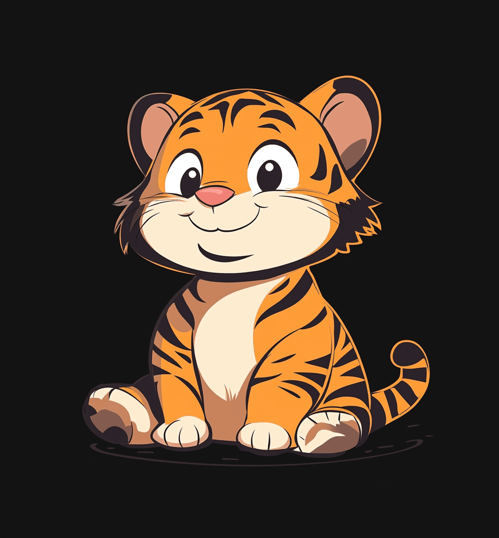 Tiger Moonlit original repeating artwork